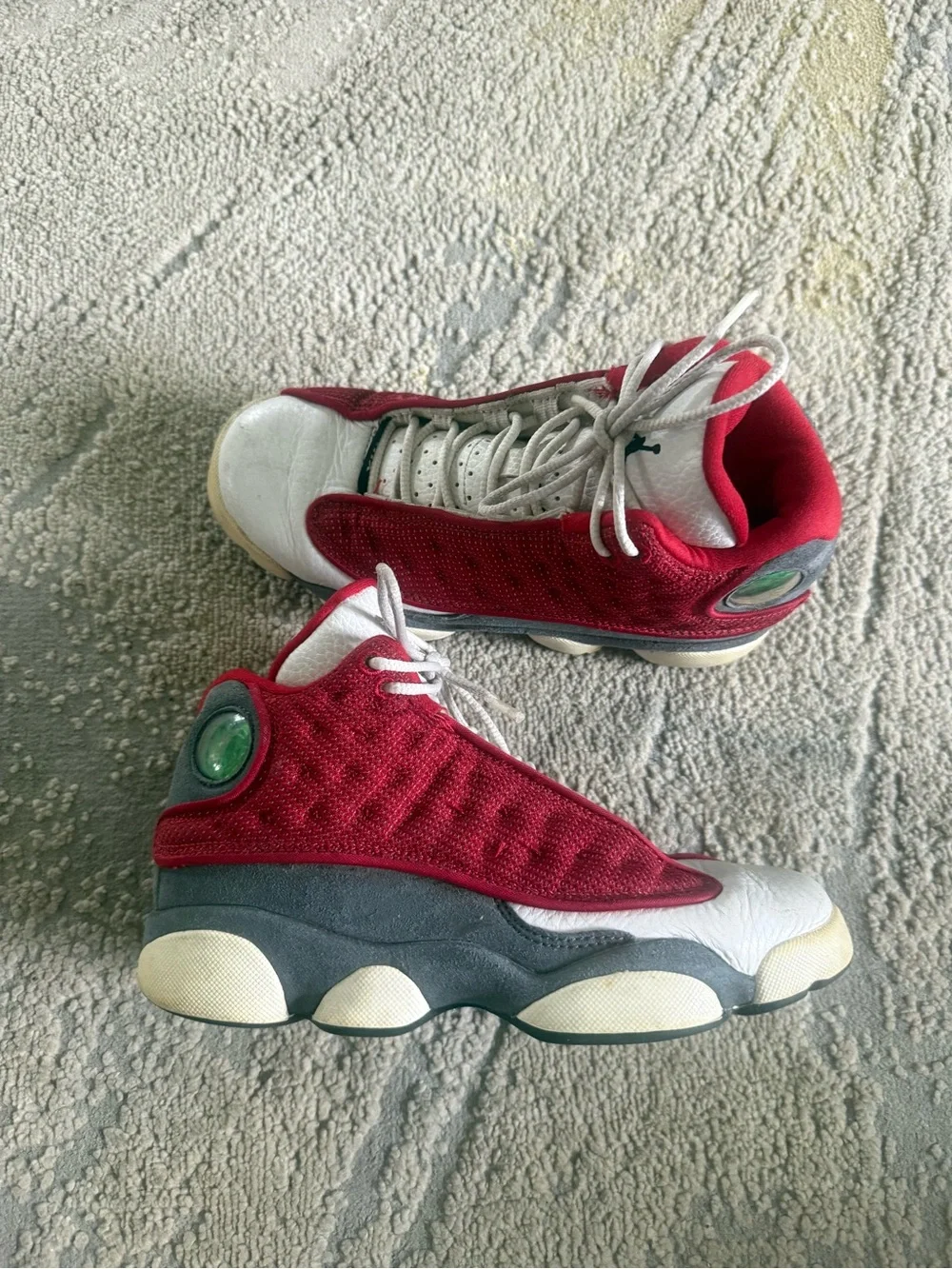 Air Jordan 13 Retro sneakers Red Flint white gray Jumpman youth boys 3.5